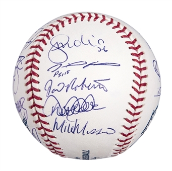2008 New York Yankees Team Signed Baseball With 28 Signatures Including Jeter, Rivera, Pettitte & Rodriguez (PSA/DNA)